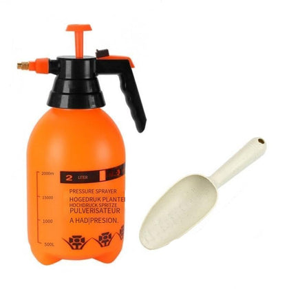 6 Pieces Orange 2L Watering Flower Pot Watering Pot Air Pressure Type High Pressure Watering Pot Garden Small Spray Flower Spray Bottle