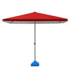 Outdoor Sunshade Large Size Ground Stall Large Courtyard Folding Beach Square Commercial Advertising Sunscreen Tent With Base Big Umbrella Stall With Red 2.5 * 2.5 Four Gear