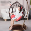 Hanging Chair Hanging Basket Coarse Rattan Chair Household Double Chair Cradle Outdoor Balcony Swing Hanging Chair Indoor Coarse Rattan Single Lazy Cradle Chair Luxury Coarse Rattan With Armrest Brown Pole+