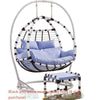 Hanging Chair Indoor Double Swing Hammock Balcony Adult Rocking Leisure Lazy Table And Chair Outdoor Furniture Rocking Chair Nordic Simple Rattan Chair Black And White Thick Rattan [super Space]