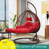 Hall Hanging Chair Balcony Basket Rattan Chair Indoor Room Dormitory Swing Rocking Chair Outdoor Double Lazy Hammock Rocking European Bird's Nest Drop Single Coffee Color Luxury Version [armrest + Large]