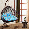 Hanging Chair Hanging Basket Rattan Chair Rocking Chair Rattan Reclining Chair Coffee With Armrest + Cushion + 2 Headrest + Carpet