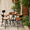 Iron Balcony Table And Chair Three Piece Set Outdoor Table And Chair Coffee Shop Milk Tea Shop Table And Chair Combination Set Black