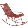 Balcony Lounge Chair Rocking Nap Lazy Living Room Chair Elderly Chair Leisure Chair Carefree Rattan Rocking Chair Double Champagne Gold Wheel