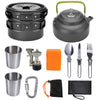 Outdoor Portable Pot Set 2-3 People Split Gas Stove Camping Windproof Stove Cookware Set For Picnic Traveling