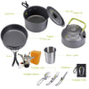 Outdoor Portable Pot Set 2-3 People Split Gas Stove Camping Windproof Stove Cookware Set For Picnic Traveling