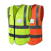 6 Pieces Reflective Vest Fluorescent Vest Reflective Clothing Traffic Duty Road Administration And Construction Environmental Sanitation Clothing