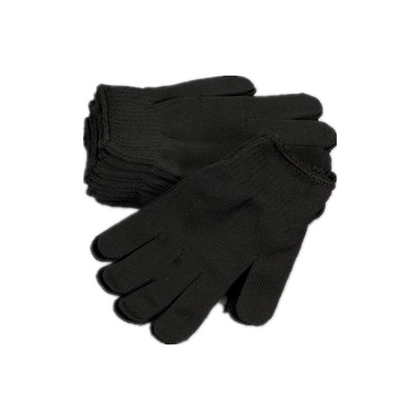 10 Pairs Dirt-Resistant And Wear-Resistant Knitted Dark Black Nylon Work Gloves