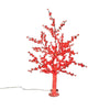 LED Luminous Tree Lamp Simulation Cherry Tree Lamp Outdoor Waterproof Park Landscape Courtyard Lawn Decorative Lamp 1.5m Red