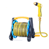 Yellow Control Gun + Coil Rack 60m Pipe Suits Wash Car Water Gun Suit Home Scour Car High-pressure Irrigation Watering Flower Gardening Cleaning Storage Rack Tools Hoses Foam Sprinkling Car Washing Artifact Brass Head