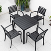 Plastic Wood Table And Chair Outdoor Table And Chair Set Villa Courtyard Garden Outdoor Furniture Outdoor Table And Chair