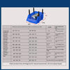 Blue Shelf Slant Mouth Sorting Storage Box Parts Box Combined Material Box Plastic Box Q1 180 * 120 * 80mm (10 Pack)