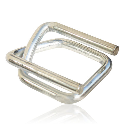 20 Pieces Flexible Polyester Fiber Belt Buckle Ring Steel Wire Buckle Heavy Metal Buckle