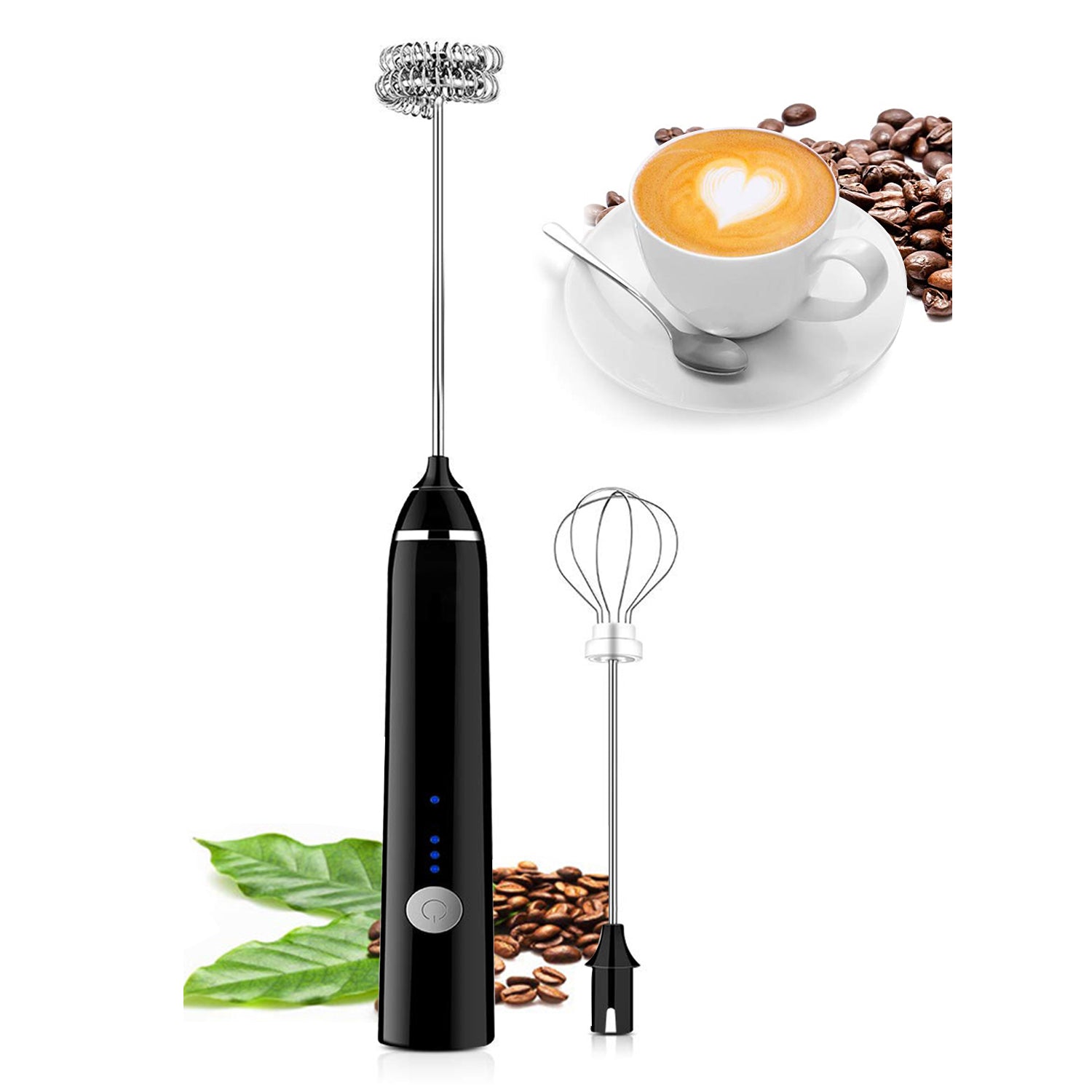 Mini Blender Frother Milk Frother for Coffee Handheld Foam Maker Electric Drink  Mixer with Rechargeable USB Wall Hanging Bracket
