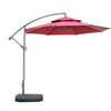 2.7m Double Top Iron Frame Rainproof Dark Green Outdoor Umbrella Big Sun Umbrella Big Umbrella Balcony Outdoor Umbrella Stall Folding Outdoor Umbrella Garden Terrace Courtyard Umbrella Cafe Roman Umbrella