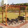 Pavilion Outdoor Courtyard Simple Small Outdoor Grape Trellis Antiseptic Wood Tables And Chairs Wooden House Garden Shelf Solid Wood Pavilion Gallery Table