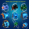 Portable Water Gun Car Washing Water Pipe Storage Frame Coil Winding Pipe Winder Garden Watering KM01 Water Truck + Plastic Water Supply + Conduit