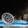 LED Underwater Light Fish Pool Light Stainless Steel Tempered Glass Pool Light Outdoor Waterproof Colorful Color Changing Fountain Light 3w