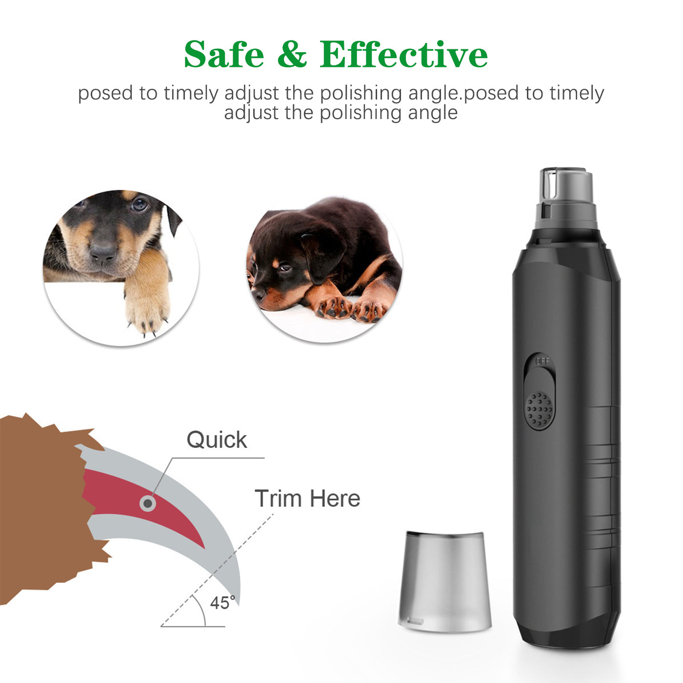 Painless dog 2025 nail trimmer