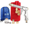 New All Copper High Pressure Car Wash Water Gun Household Set Magic Expansion Hose Pressurized Brush Vehicle Foam Spray Head Grab Garden Flower Hose Fourth Generation [upgrade] Suit + All-copper Joint Foam Pot Original Length 10 M 30 M After Water