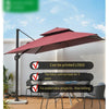 Outdoor Sunshade Courtyard Umbrella Garden Big Roman Umbrella Stall Villa Terrace Square Black King Kong Roman Umbrella Square 2.5m - With Water Tank