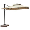 Outdoor Sunshade Courtyard Umbrella Garden Big Roman Umbrella Stall Villa Terrace Square Black King Kong Roman Umbrella Square 2.5m - With Water Tank