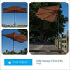 Half Umbrella Outdoor Sunshade European Style 3m Half Round Wall Umbrella Balcony Side Umbrella Courtyard Wine Red Rainproof Sunscreen Belt Half Round Water Seat