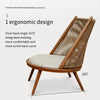 Balcony Table And Chair Modern Simple Tea Table Combination Bedroom Leisure Living Room Single Sofa Chair Rattan Chair Three Piece Set 1 [sofa Chair] Walnut Color (with Pillow)