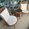 Balcony Table And Chair Modern Simple Tea Table Combination Bedroom Leisure Living Room Single Sofa Chair Rattan Chair Three Piece Set 1 [sofa Chair] Walnut Color (with Pillow)