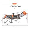 Outdoor Folding Chair Portable Back Fishing Reclining Chair Lunch Break Bed Camping Leisure Stool Reclining Beach Chair Upgrade - Desk Chair Integration - Orange