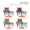 Outdoor Folding Chair Portable Back Fishing Reclining Chair Lunch Break Bed Camping Leisure Stool Reclining Beach Chair Upgrade - Desk Chair Integration - Orange