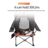 Outdoor Folding Chair Portable Back Fishing Reclining Chair Lunch Break Bed Camping Leisure Stool Reclining Beach Chair Upgrade - Desk Chair Integration - Orange