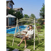 Outdoor Swing Courtyard Double Rocking Chair Iron Indoor Hanging Chair Balcony Swing Garden Table Ice Coffee Double Rocking Chair + Cushion