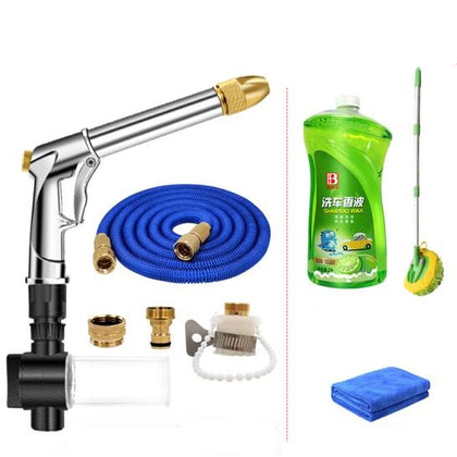 Car Wash Water Gun High Pressure Watering Flower God Hose Expansion Hose Wash Household Car Brush Car Kit Set Pressurized Garden Spray Water Tap