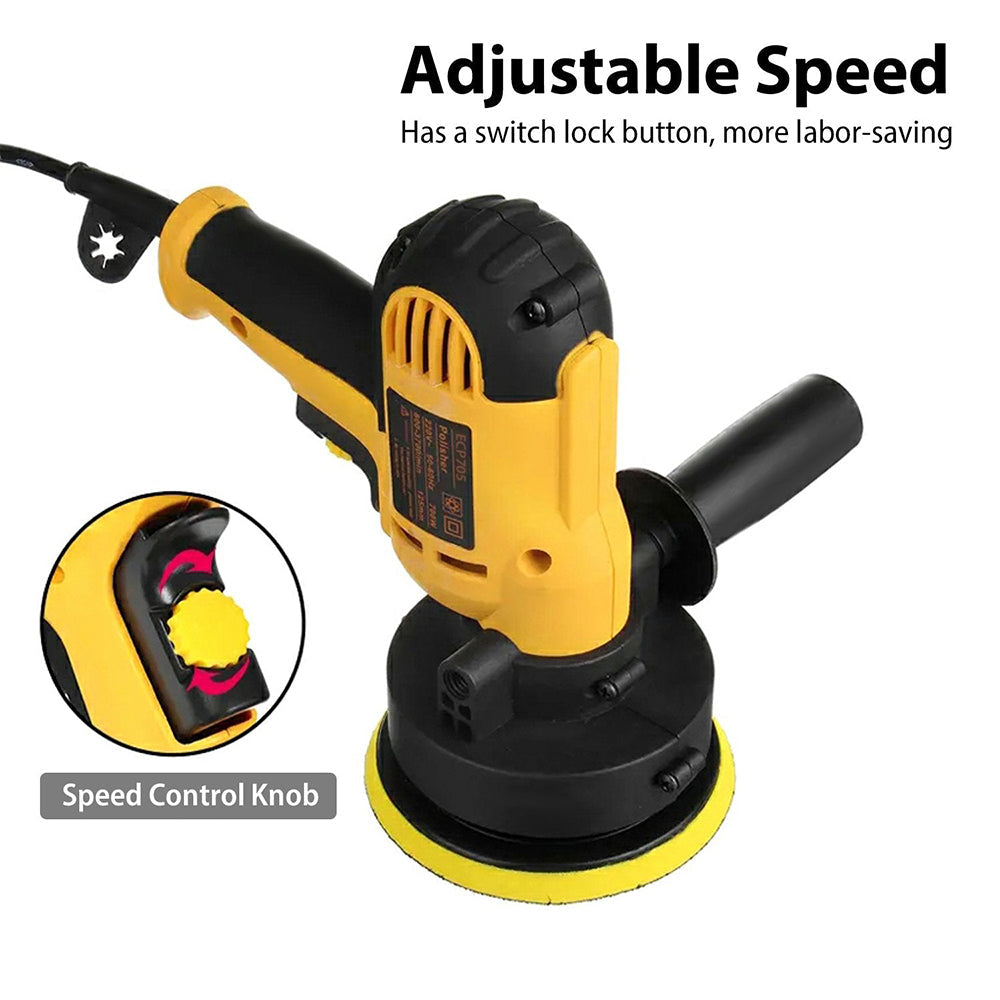 ECVV Corded Electric Car Polisher Machine 700W Auto Polishing Machine Adjustable Speed 600 3700RPM Detachable Handle Perfect for Boat Car Polishing