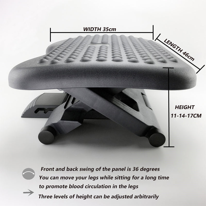 Foot Rest Under Desk Ergonomic Adjustable Height Foot Stool ECVV UAE ECVV.AE