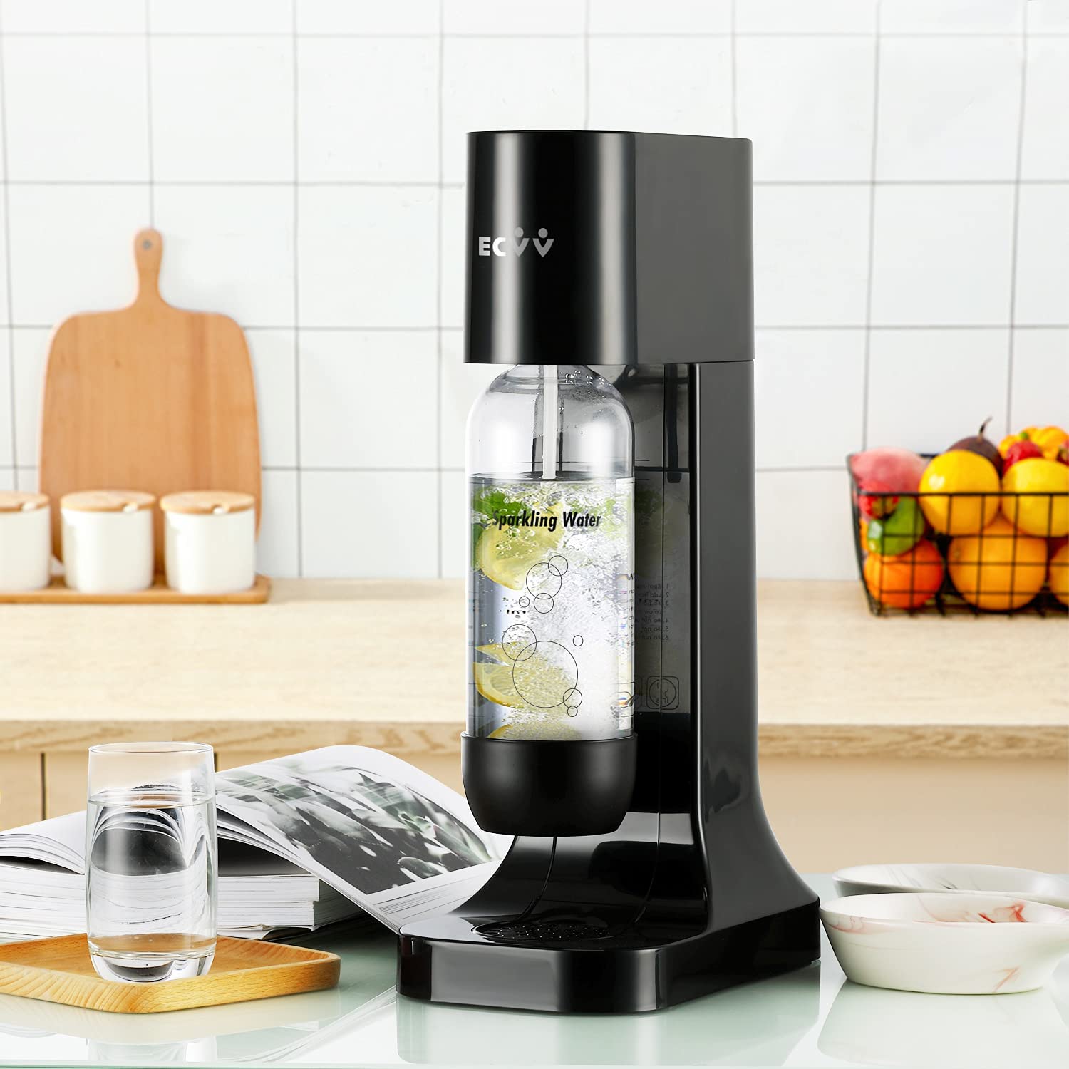 Sparkling Water Maker - Soda Streaming Machine, Desktop Household  Commercial Carbonated Beverage Machine for DIY Beverages Bubble Fruit Juice  Healthy