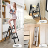 Aluminum Alloy Climbing Ladder, Climbing Stool, Portable Shelf, Multi-function Flower Rack, Ladder, Folding Ladder, Two-step Elegant Black