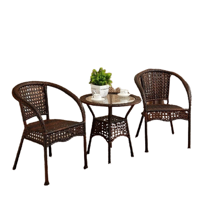 Outdoor Table And Chair Courtyard Leisure Rattan Table And Chair Garden Balcony Simple Tea Table Outdoor Furniture Three Or Five Piece Set Combination