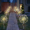 Solar Firework Lights Outdoor Waterproof 4 Pack, Solar Landscape Lights Solar Garden Lights Outdoor Decorative with 120 LED Lights