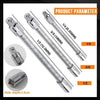 3Pcs Electric Wrench Sleeve Universal Extension Rod, Bendable Flexible Extension Bar Shaft, for 1/4, 3/8, 1/2