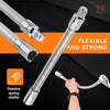 3Pcs Electric Wrench Sleeve Universal Extension Rod, Bendable Flexible Extension Bar Shaft, for 1/4, 3/8, 1/2